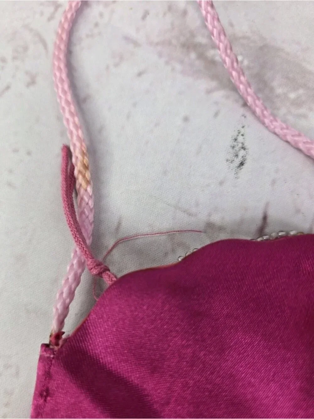 Disney Belle Sequined Heart Purse & Cinderella Faux Pearl Necklace Working
